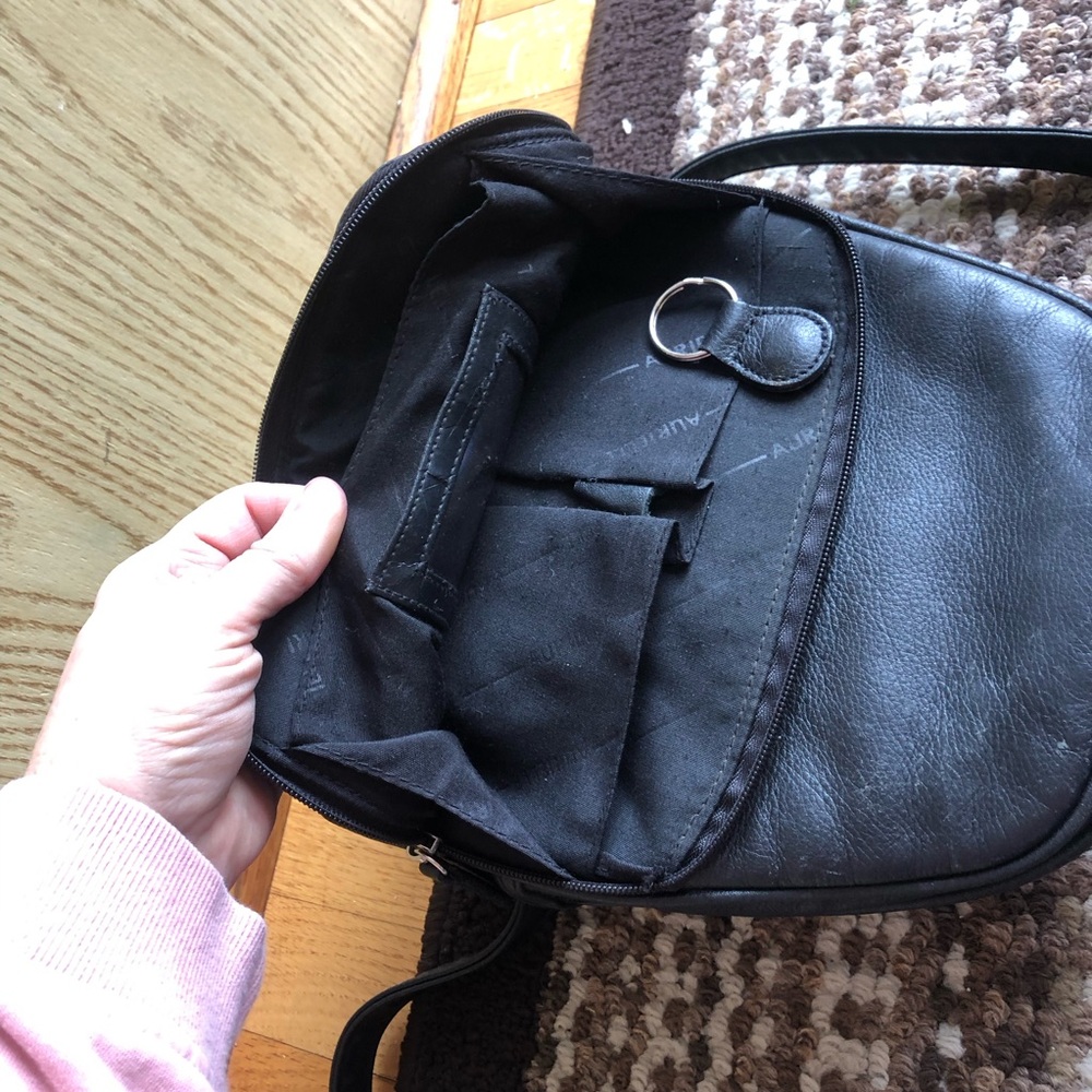 Compact Black Mini Leather Backpack For Women - image 4